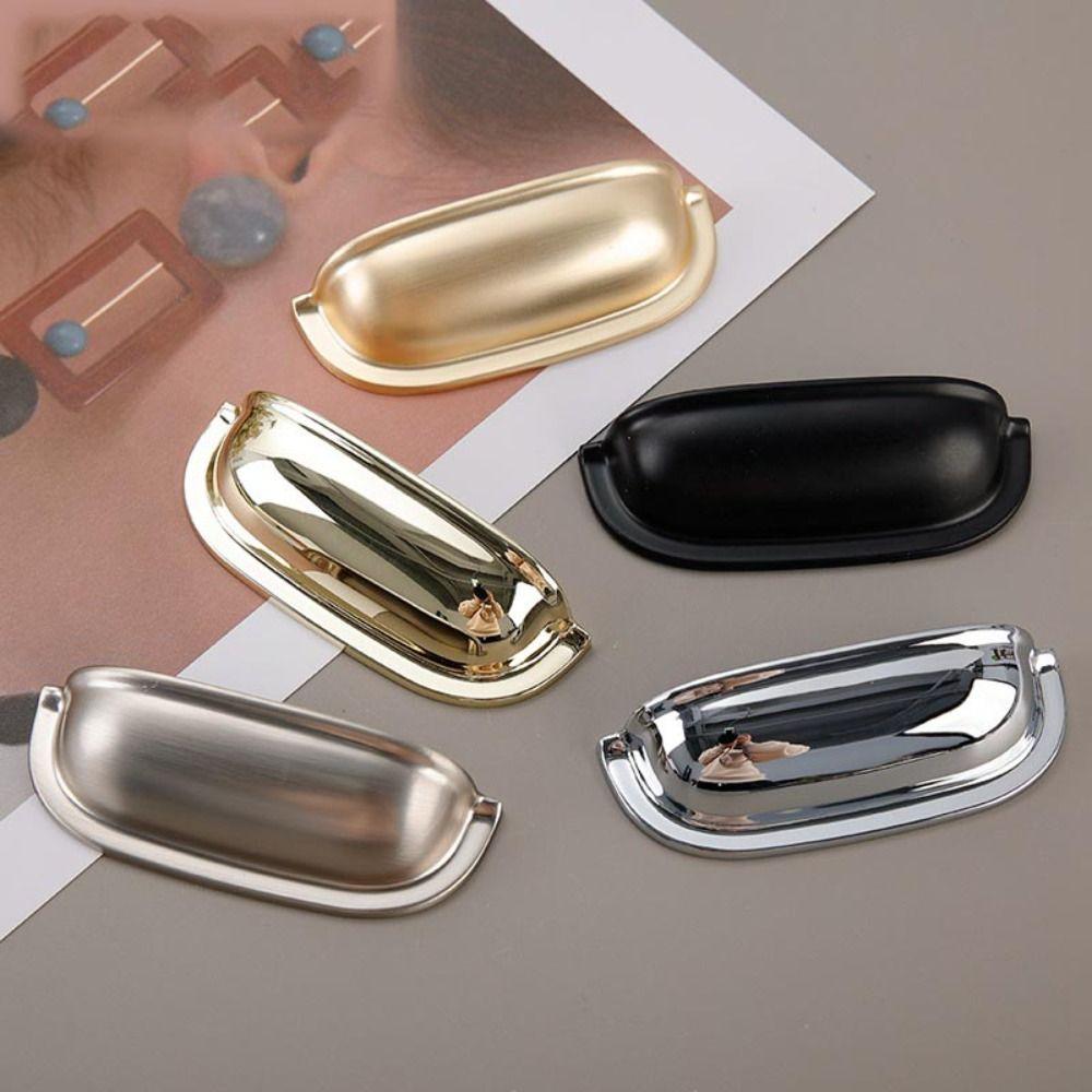 Single hole Cabinet Door Pulls Zinc Zinc Zinc Alloy Dresser Knobs Durable Shell Pull Handles Kitchen