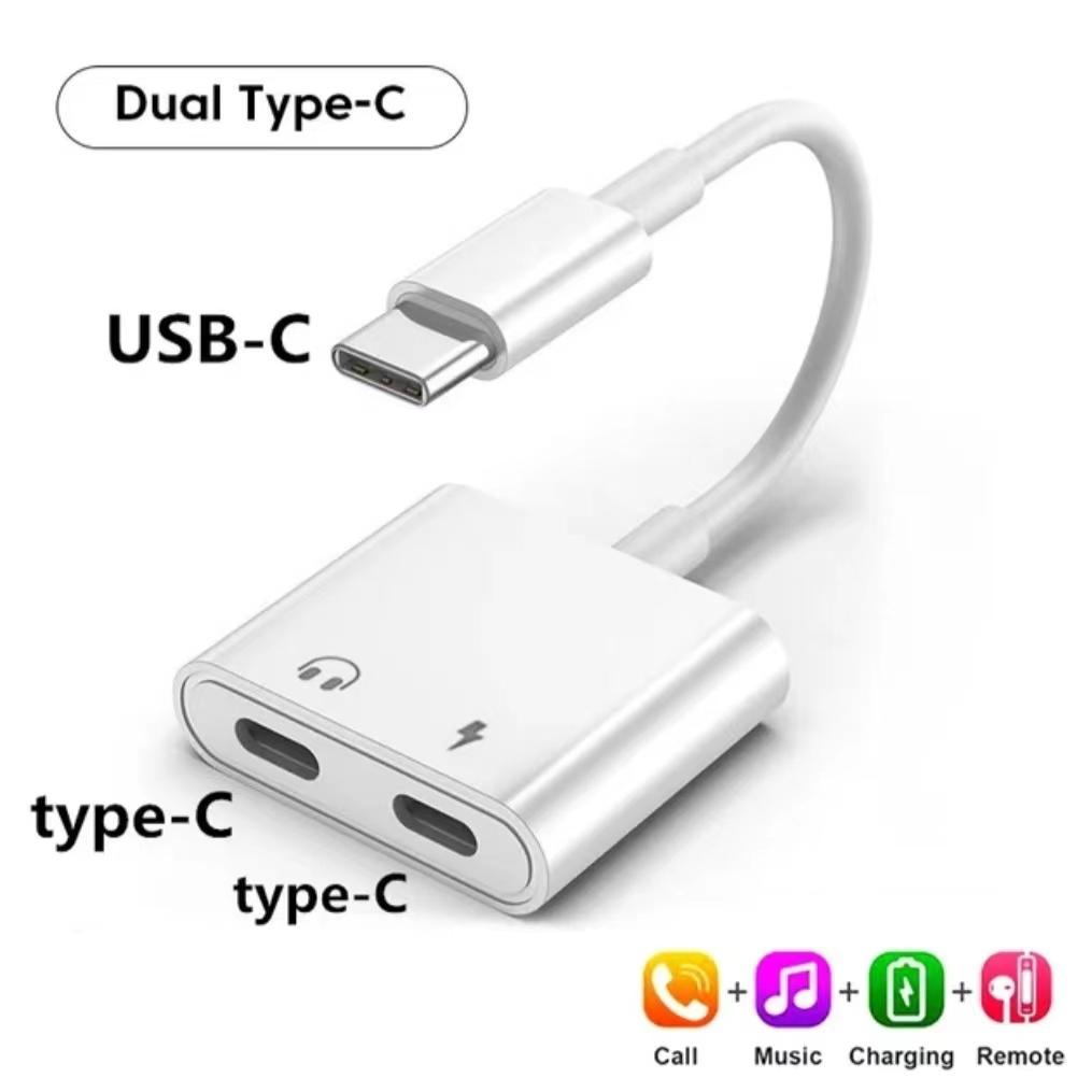 PD 18W Type-C DAC Digital Adapter 2 In 1 Splitter for Google Xiaomi Realme USB C To 3.5 Jack Earphone Audio Cable