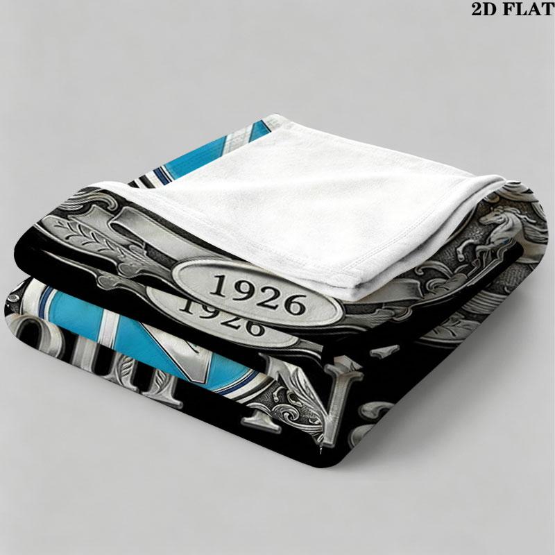 1PC SSC Napoli Custom Name Patterned Flannel Blanket Suitable For All Seasons for Home Decor Warmth and Comfort Gifts Holiday Present