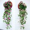 Красивые искусственные цветы 100 см, шелковая роза, искусственная гирлянда, лоза, листья плюща для потрясающего домашнего декора