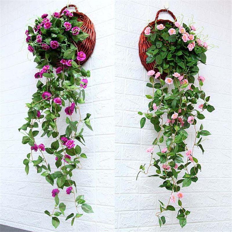 Красивые искусственные цветы 100 см, шелковая роза, искусственная гирлянда, лоза, листья плюща для потрясающего домашнего декора