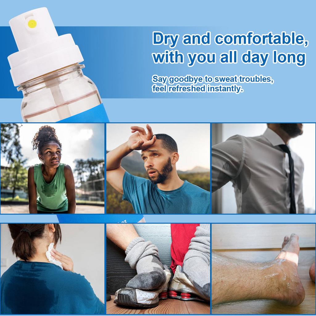 Дезодорант-спрей против пота, очищающий подмышки, запах пота, свежий и сухой спрей, 1 шт., 80 мл