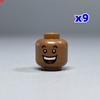 MOC Кубики Коричнево-коричневое выражение Лицо Черной Женщины Мужчины 4 см Фигурка Лицевые Аксессуары Собранные Строительные Блоки Игрушка Дети Пластиковая Кукла