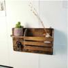 Wooden Wall-mounted Storage Rack Vintage Room Bedroom Study Key Hook Solid Wood Wall Debris Finishing Organizer Porch Decoration Key Storage Box