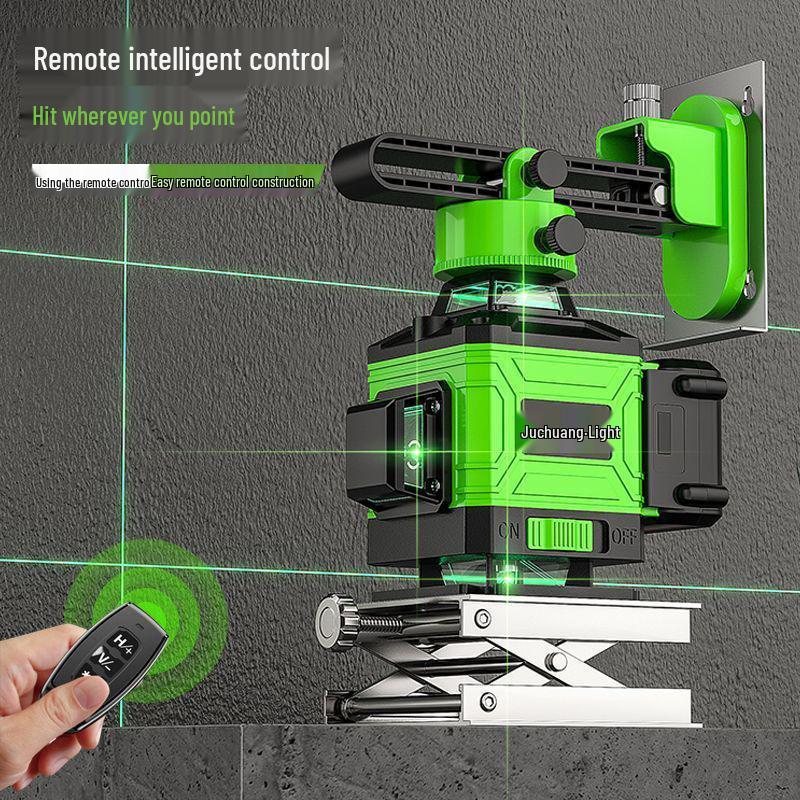 Green Light Laser High-Precision Automatic Level: Infrared Outdoor Wall/Floor Leveling Tool (8/12/16)