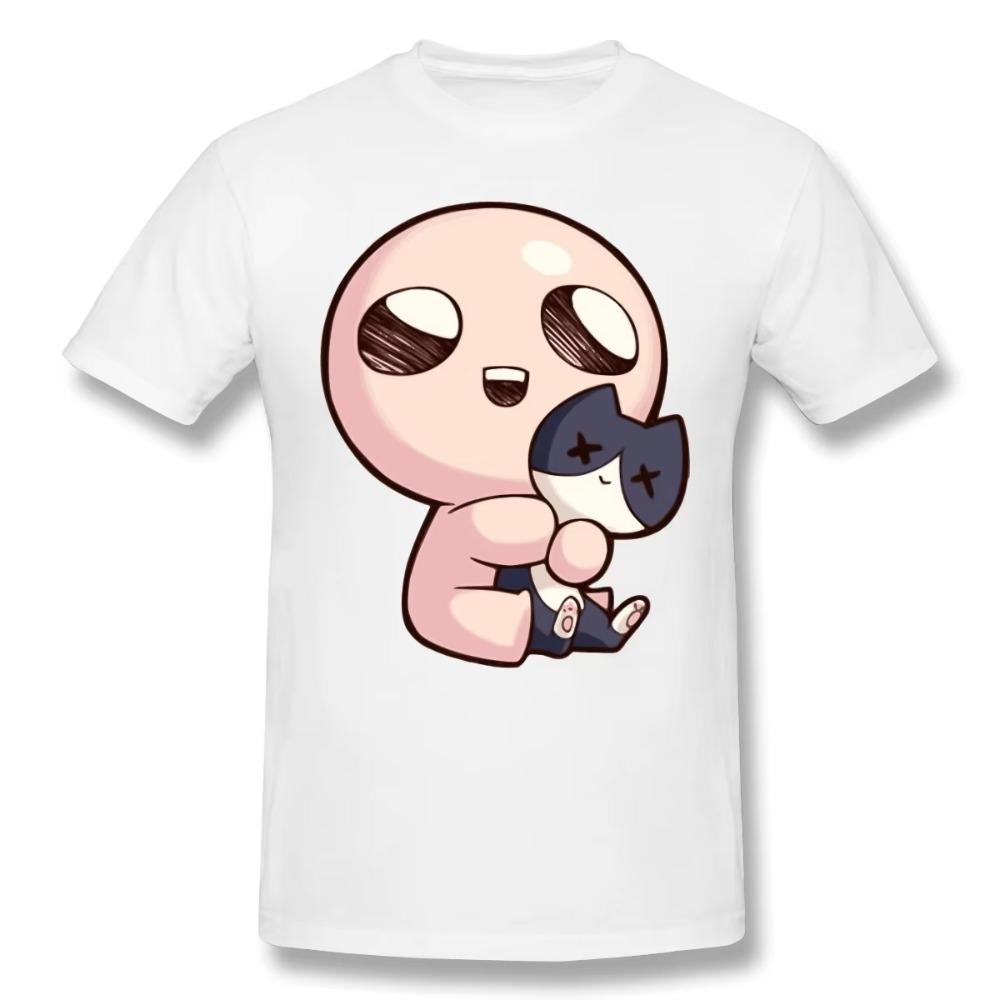 Кавайная одежда The Binding of Isaac Милый персонаж Футболка с кошкой Гаппи Смешные топы Унисекс Повседневные топы Аниме-футболка Ropa Hombre