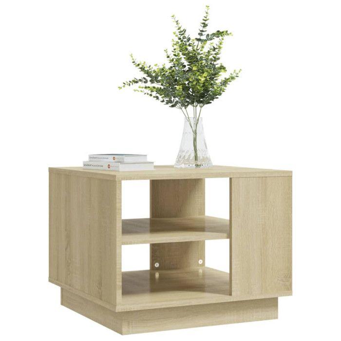 VidaXL Table basse Chêne Sonoma 55 x 55 x 43 cm Aggloméré