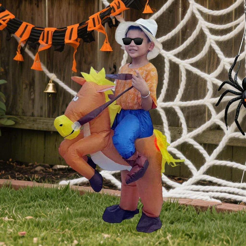 Надувной костюм одежда верхом на лошади для косплея Хэллоуина