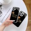 Чехол N176 King Queen CouplesPhone для iPhone 16 15 Pro Max Samsung S24 S23 Ultra A54 A35 Xiaomi Redmi Note 13 12 Pro с покрытием из закаленного стекла