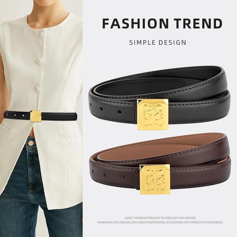 Ins Натуральная Кожа Высококлассный Ремень Женский Цветочная Сплавная Пряжка Нишевый Универсальный Джинсовый Ремень Ремень