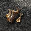 Punk Retro Dosa Burden Old man Badge Gift For Men Women Accessories Jewelry Corsage Brooch Pins