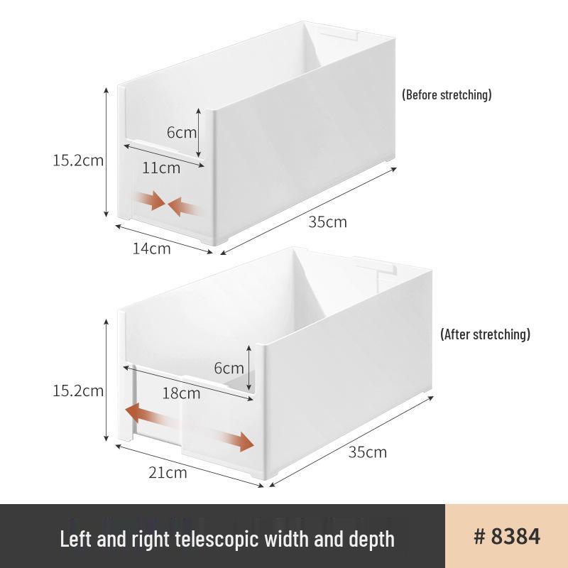 Телескопическая полка для хранения под раковину - Многофункциональный органайзер для шкафа без сверления