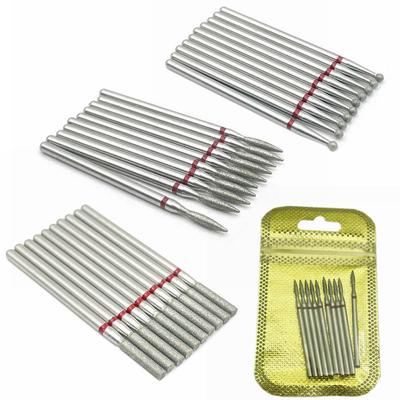 10 шт./упак. сверло для ногтей, полировщик, алмазные фрезы для ногтей, вращающиеся насадки для электрического маникюрного аппарата, фрезы, фрезы для ногтей