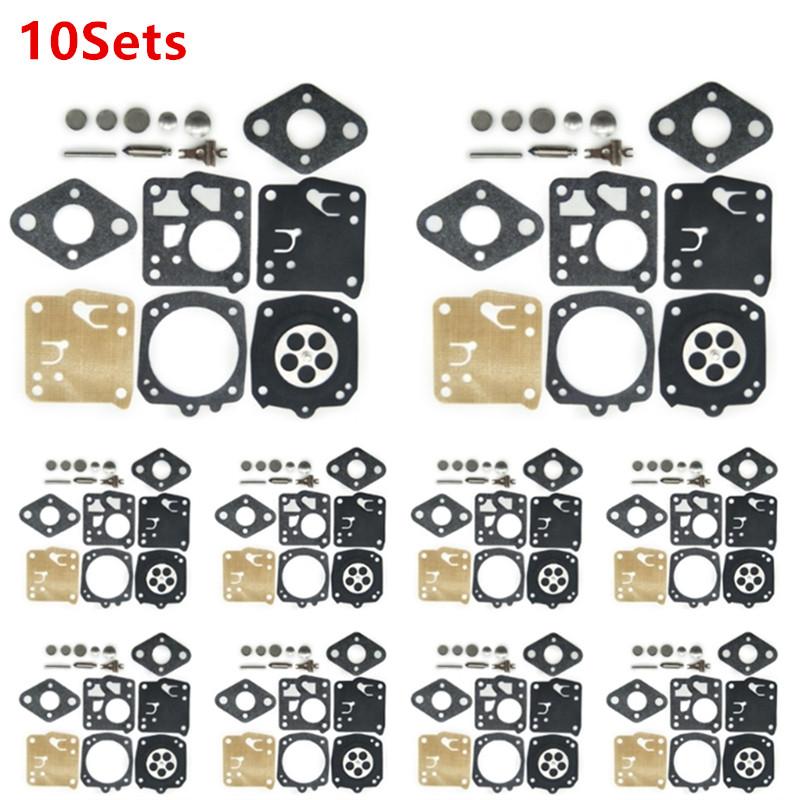 10 комплектов/1 комплект карбюратора, комплект для ремонта прокладки диафрагмы, подходит для бензопилы RK-17 HS RK-23 HS
