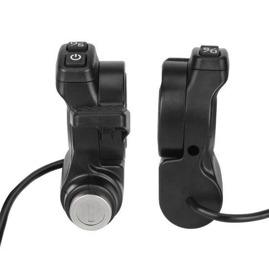 Блокируемая ручка газа с выключателем питания, курковая рукоятка для электросамоката, предотвращает случайный запуск, запасная часть plug-and-play для электросамоката, велосипеда