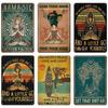 Yoga Girl Metal Sign Zen Posters Yoga Lovers Vintage Decor Metal Plate for Meditation Living Room Home Decoration Wall Decor