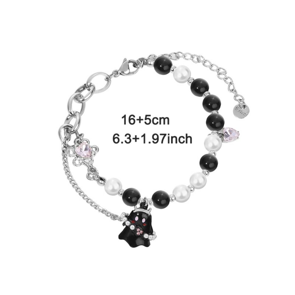 2 шт. Жемчужные браслеты на Хэллоуин для пары, Смешной браслет с подвеской в виде привидения, Друзья