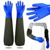 1 Pair Long Waterproof Drain Cleaning Gloves Chemical Resistant Gloves Pvc Reusable Heavy Duty Long Rubber Gloves