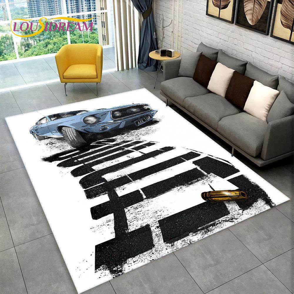 Коврик для гоночных спортивных автомобилей, большой, ковер для дома, гостиной, спальни, дивана, коврика для двери, детский нескользящий коврик для кухни