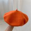 Женские элегантные шерстяные береты, утолщенные шапки в стиле ретро, ​​однотонные теплые шапки с тыквой