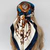 Design Silk Square Scarf for Women Small Neck Scarfs Fashion Print Foulard Hairband Satin Head Kerchief