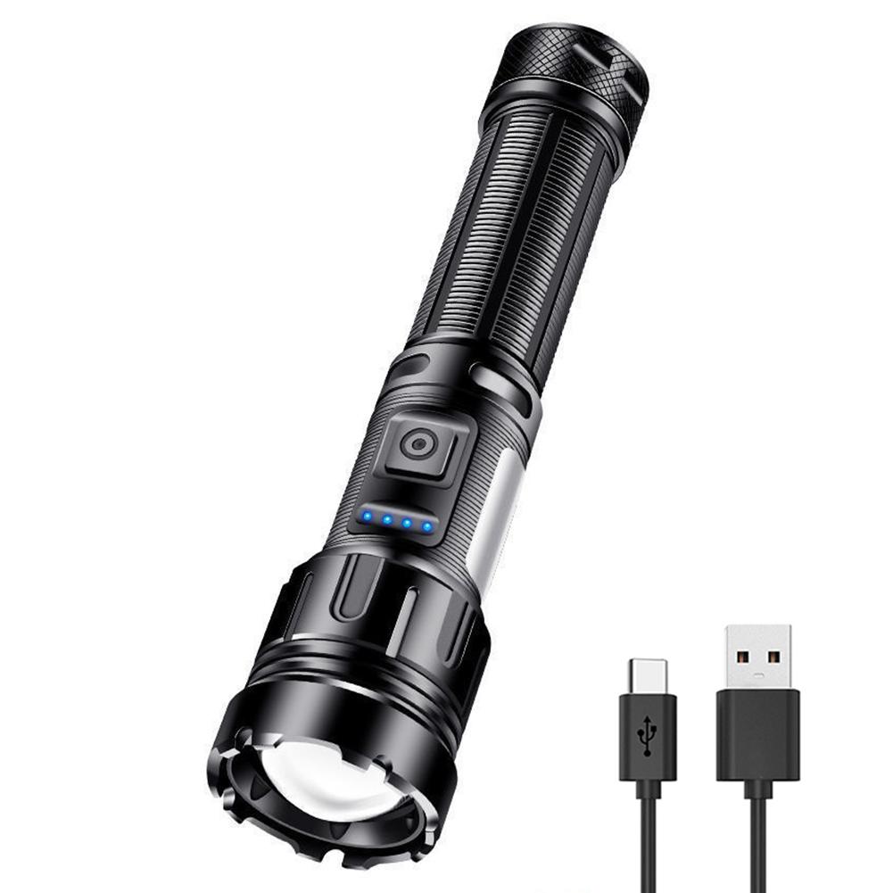 1/2Pcs XHP50 Torch Flashlight 800LM COB LED Outdoor Lantern 1200mAh Type-C Rechargeable IPX4 Waterproof Light For Camping Picnic