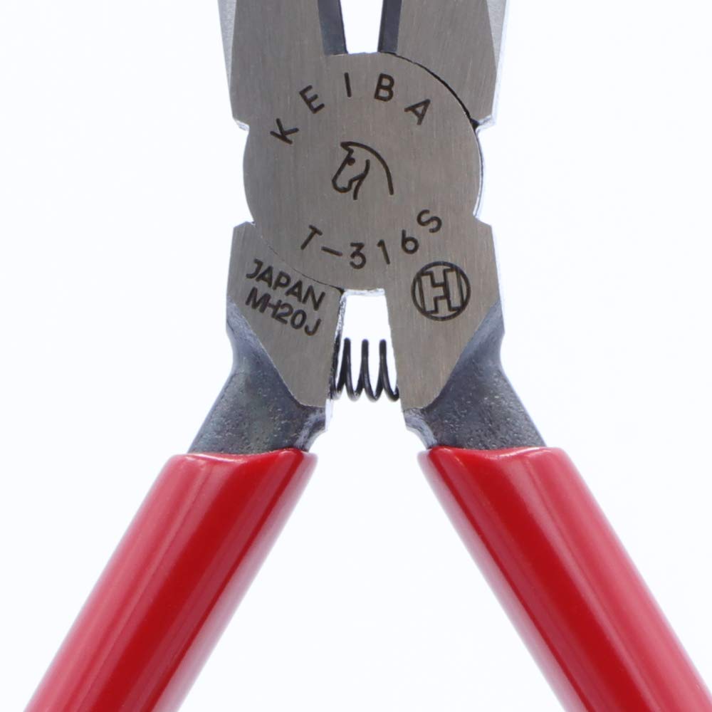 Keiba Telephone Long Nose Spring-Equipped Pliers, 150mm, T-316S