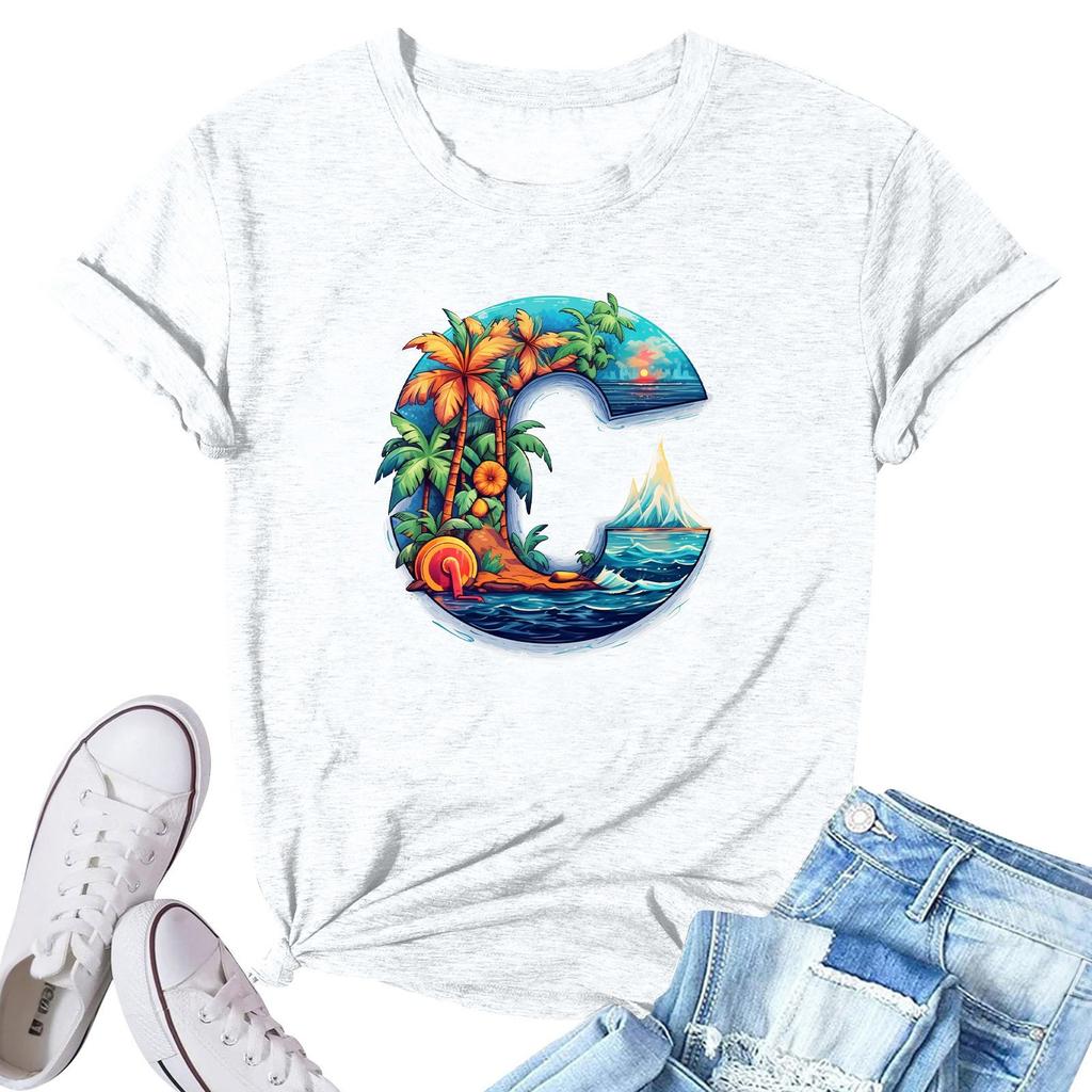 Женская модная повседневная плиссированная футболка с коротким рукавом с принтом