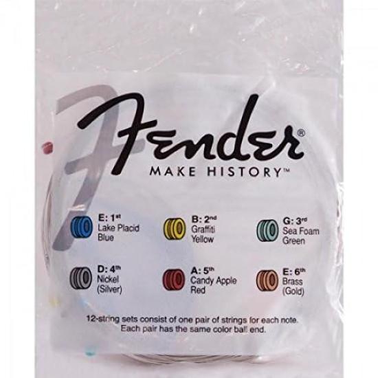 Fender Струны для акустической гитары Bronze Acoustic Ball 70CL 80/20 струны, конец, .011-.052