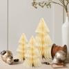 Бумажное украшение на рождественскую елку 6/8/10/12 дюймов 3D сотовое дерево настольное центральное украшение для праздничной вечеринки домашнего офиса кухонного декора