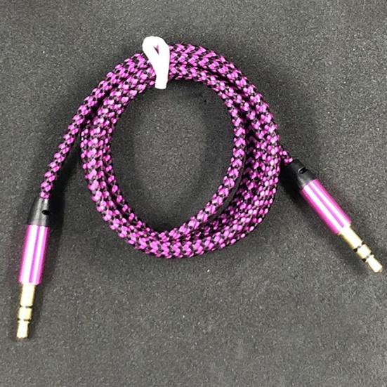 1m Braided 3.5mm AUX Male To Male Stereo Audio Adapter Cable for PC DVD Speaker