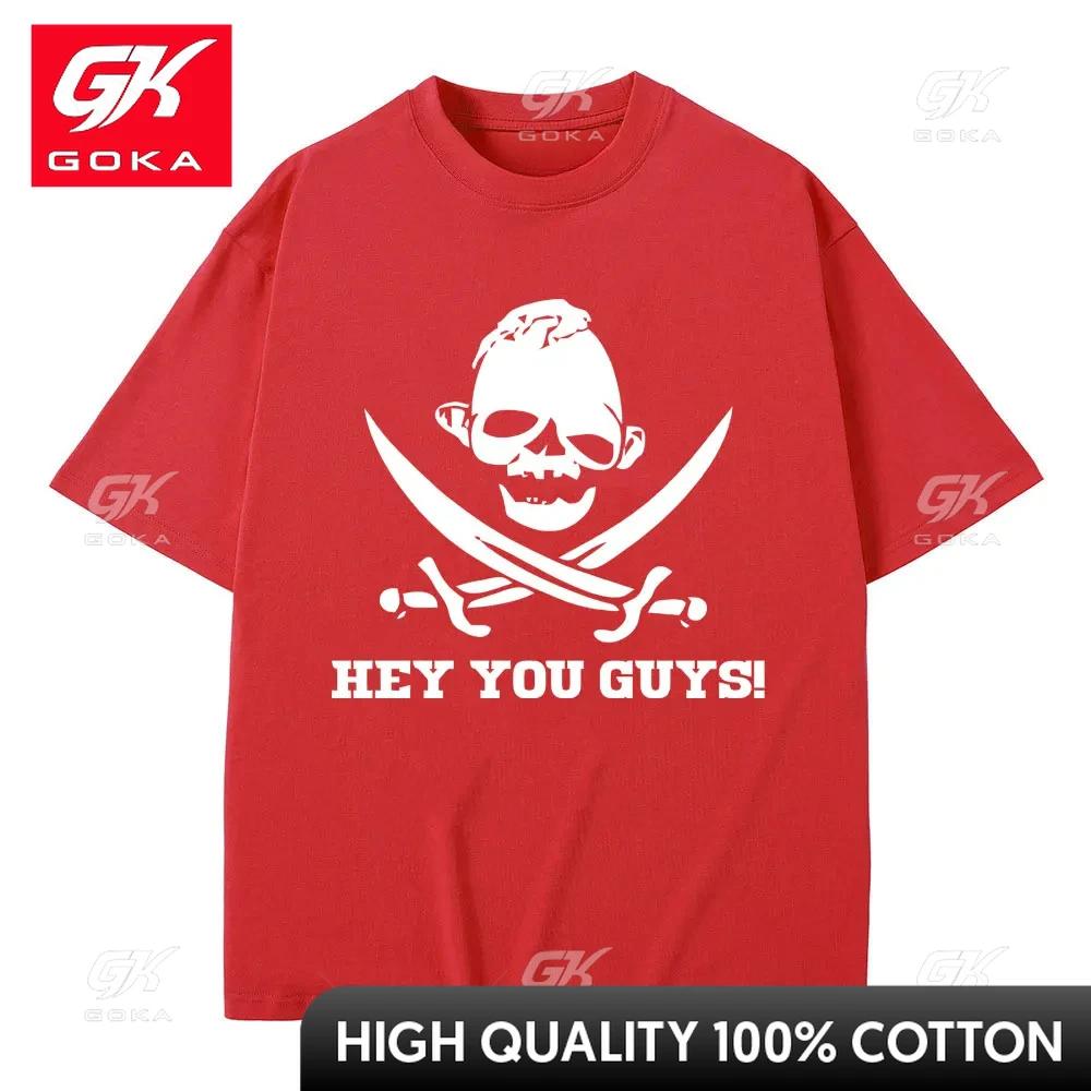 Hey You Guys Skeleton Graphic Tshirt Unisex Women Vintage Gothic Rock Punk Streetwear Unisexs Hip Hop Oversized Short Sleeve Tshirt