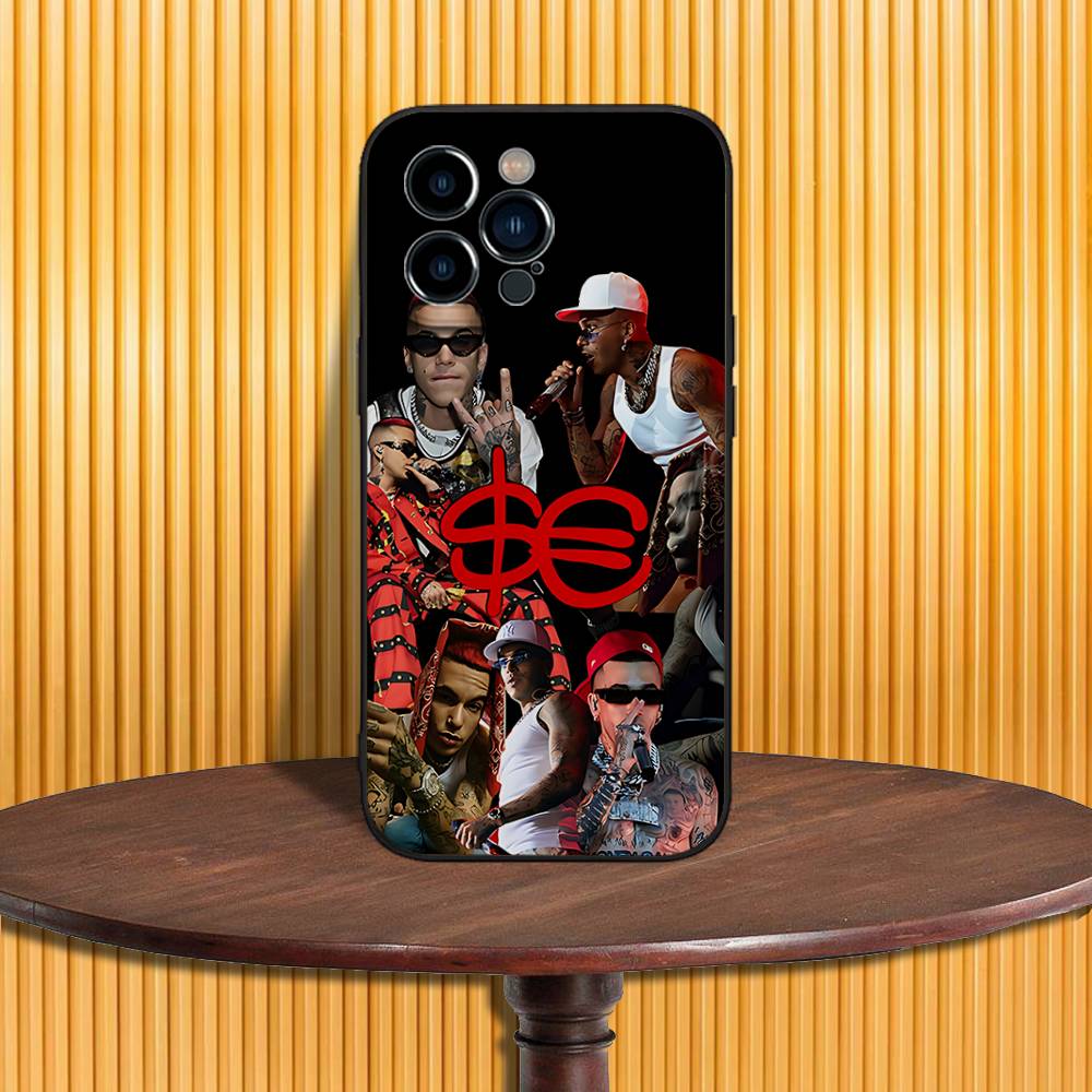 S-Sfera Ebbasta SFE Phone Case For iPhone 17,16,15,14,13,12,11,Pro,Max,Plus,X,XS,SE4,E,Mini,Soft Black Case
