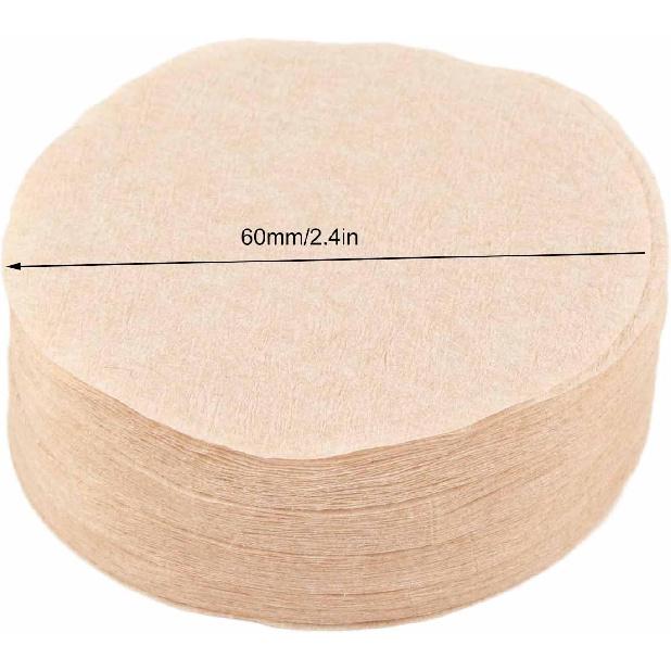 Кофейные фильтры для гейзерной кофеварки, 100 шт. в наборе, классические белые бумажные фильтры для кофе мока (нет. 6 60мм)