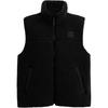 Zipper High Neck Sleeveless Vest Men Vests Black CW690-BLK