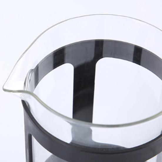 French Press Coffee Maker Heat-Resistant Glass Tea Brewer with 80-Mesh Filter