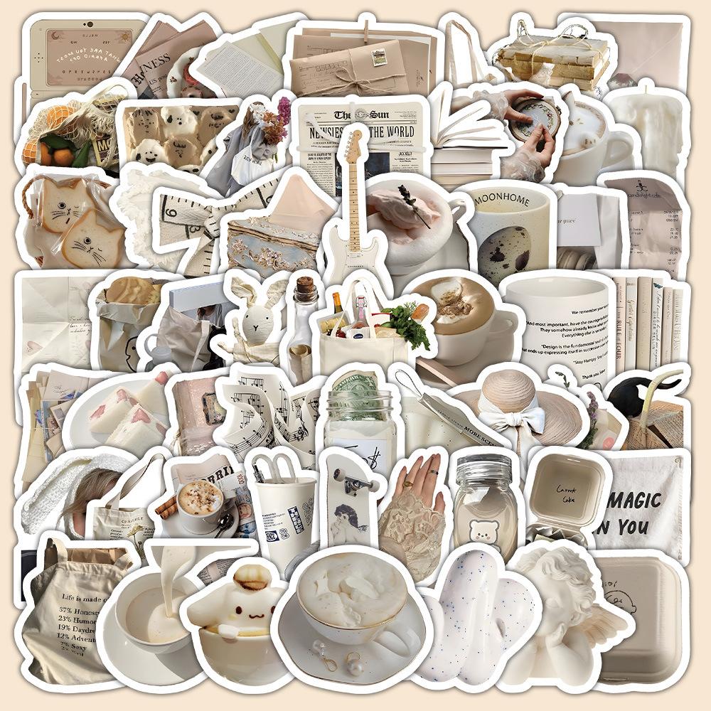 Милая наклейка с кошкой, креативная наклейка с изображением черного котенка Kawaii, играющего с милой канцелярской наклейкой для декоративного альбома своими руками