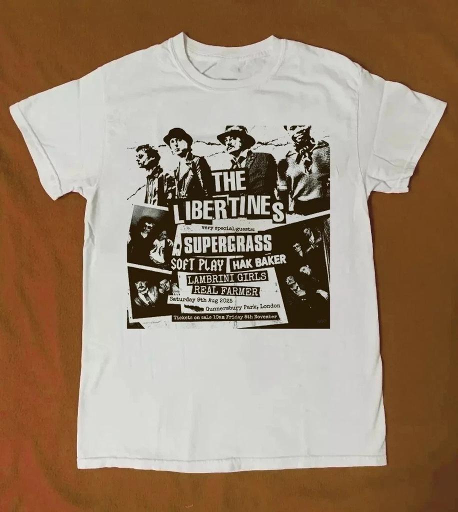 НОВЫЙ Тур группы The Libertines 2025 Подарок для фаната от S до 4XL Белая футболка