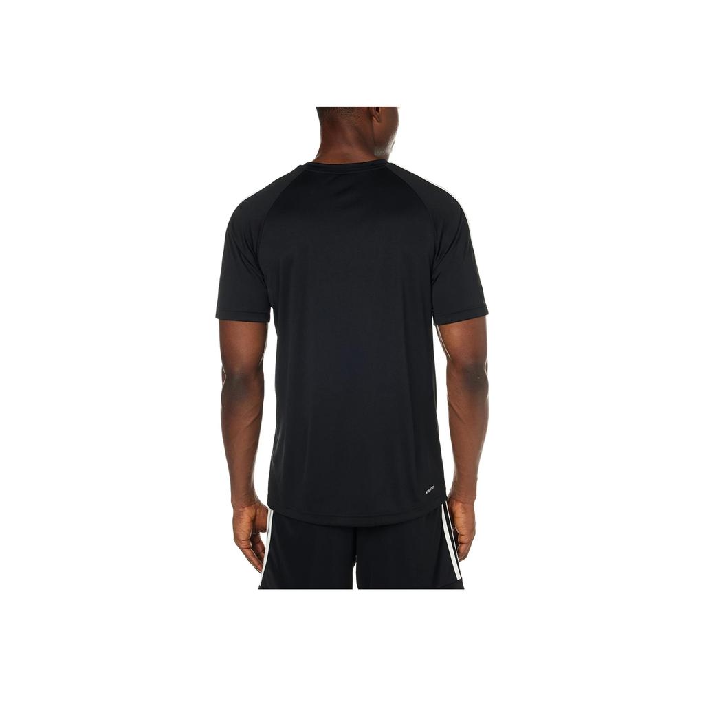 Adidas Мужские футболки с круглым вырезом в полоску и принтом, черные H28925