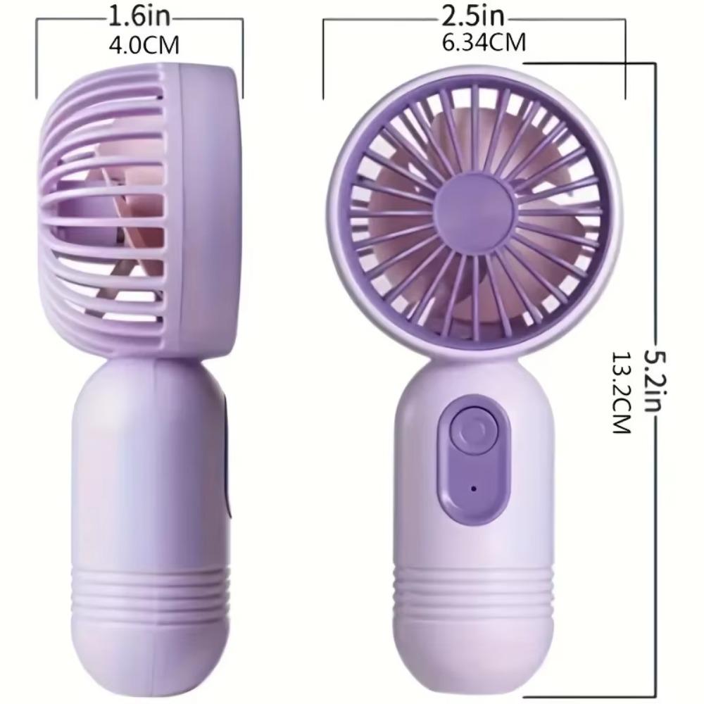 Low Noise Handheld Fan Mini Pocket Fan Household USB Rechargeable Fan Camping