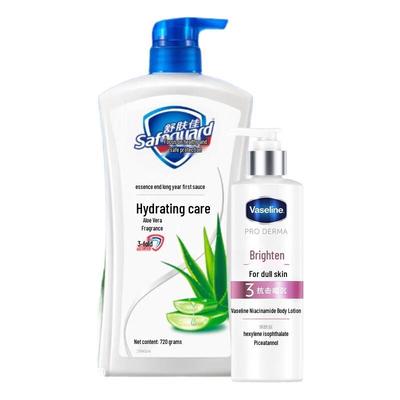 Набор Safeguard Гель для душа с алоэ вера и Vaseline Лосьон для тела с ниацинамидом