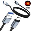 Кабель USB C к USB A для зарядки и передачи данных, зарядный шнур 5 В 2 А, скорость передачи 5 Гбит/с, провод для компьютера, ноутбука, мобильного телефона