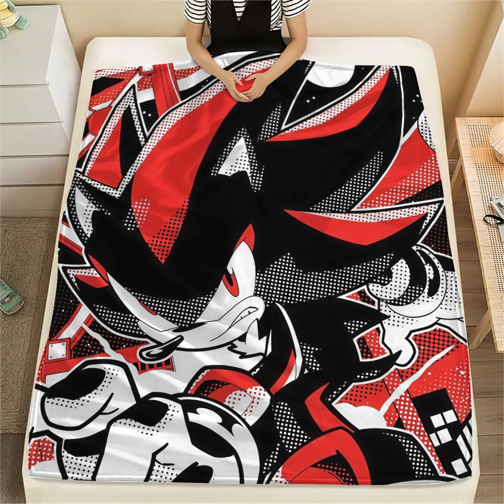 Sonic the Hedgehog Flannel Blanket, High quality Comfortable for All Seasons, Home Decor, Warmth and Comfort