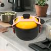 Универсальный держатель для крышки Crockpot с защитой от проливания, многоразовый, эластичный, самоблокирующийся, силиконовая завязка для кастрюль объемом 6/7/8 кварт