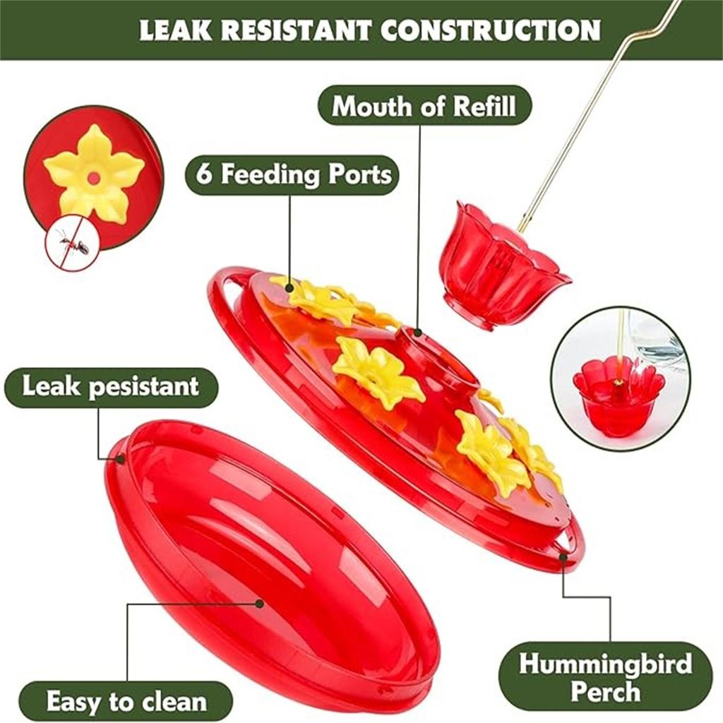 Съемная Портативная Кормушка для Птиц с Подвеской в виде Желтого Цветка – Подвесная Уличная Кормушка для Колибри и Декор для Сада