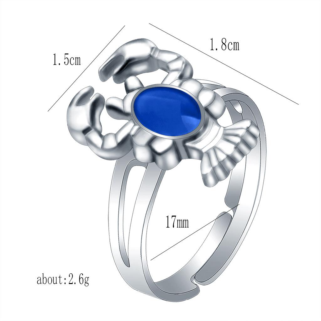 1Pcs Fashion Ring Simple Children's Princess Cartoon Cute Animal Temperature Change Ring