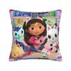 Gabby Dollhouse Cartoon Pillowcase Polyester Cushion Cover Decorative Cute Animals Pillow Case Cover Home Square 45X45cm