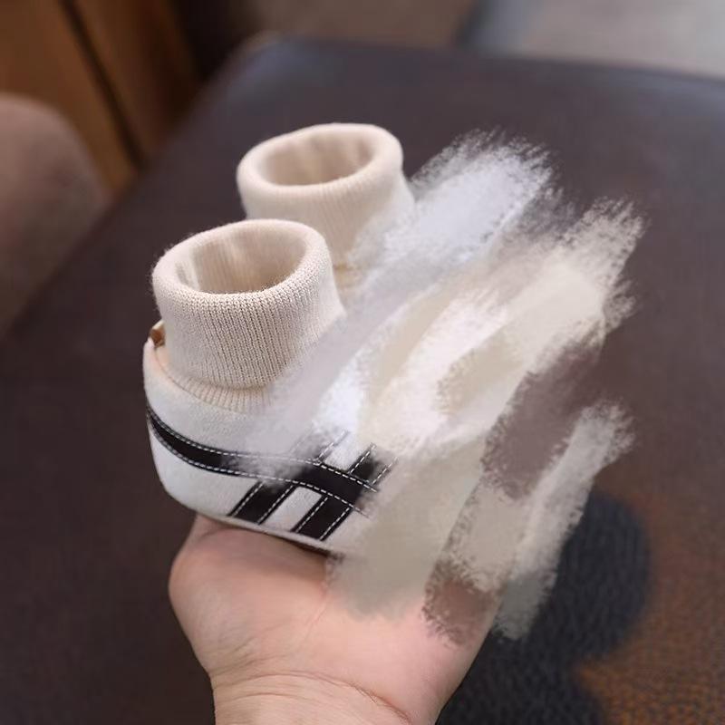 Мягкая подошва, первые шаги, нескользящие хлопковые детские туфли для 6-12 месяцев