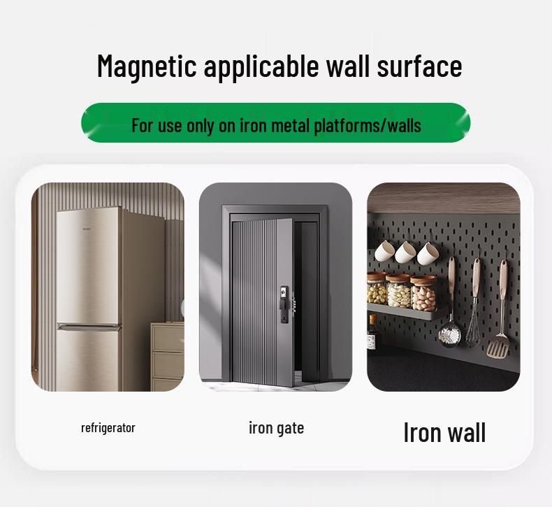 Magnetic No-Drill Refrigerator Side Storage Rack and Spice Holder