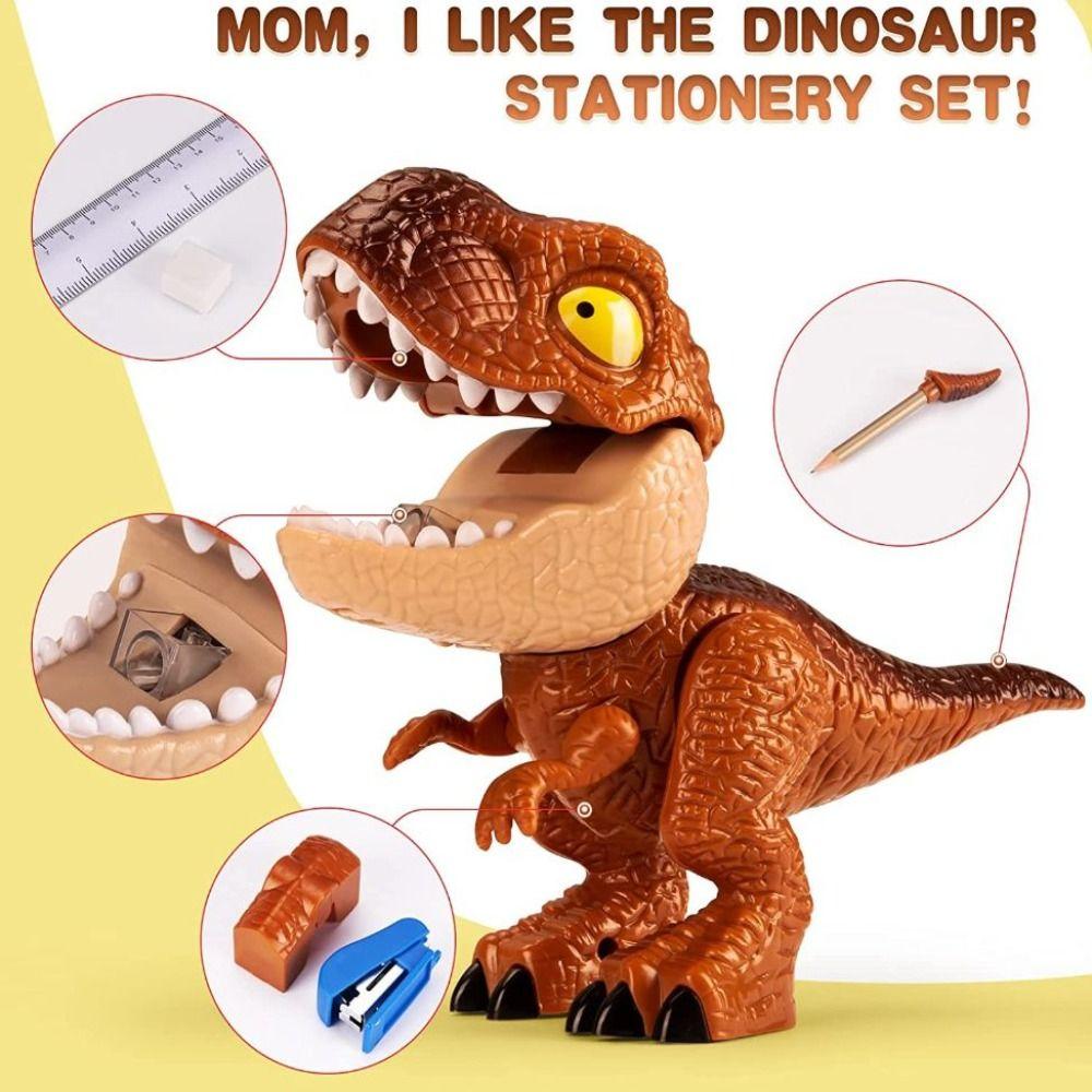 5 in 1 Dinosaur Stationary Set Educational Toys T-Rex Toy Stationary Set  Library